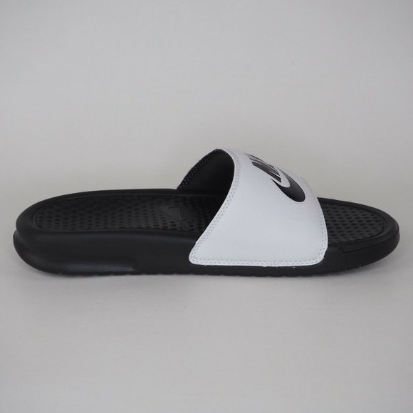 Nike Benassi JDI Men's Sandals Slippers Slides Flip Flops White - Picture 3 of 11